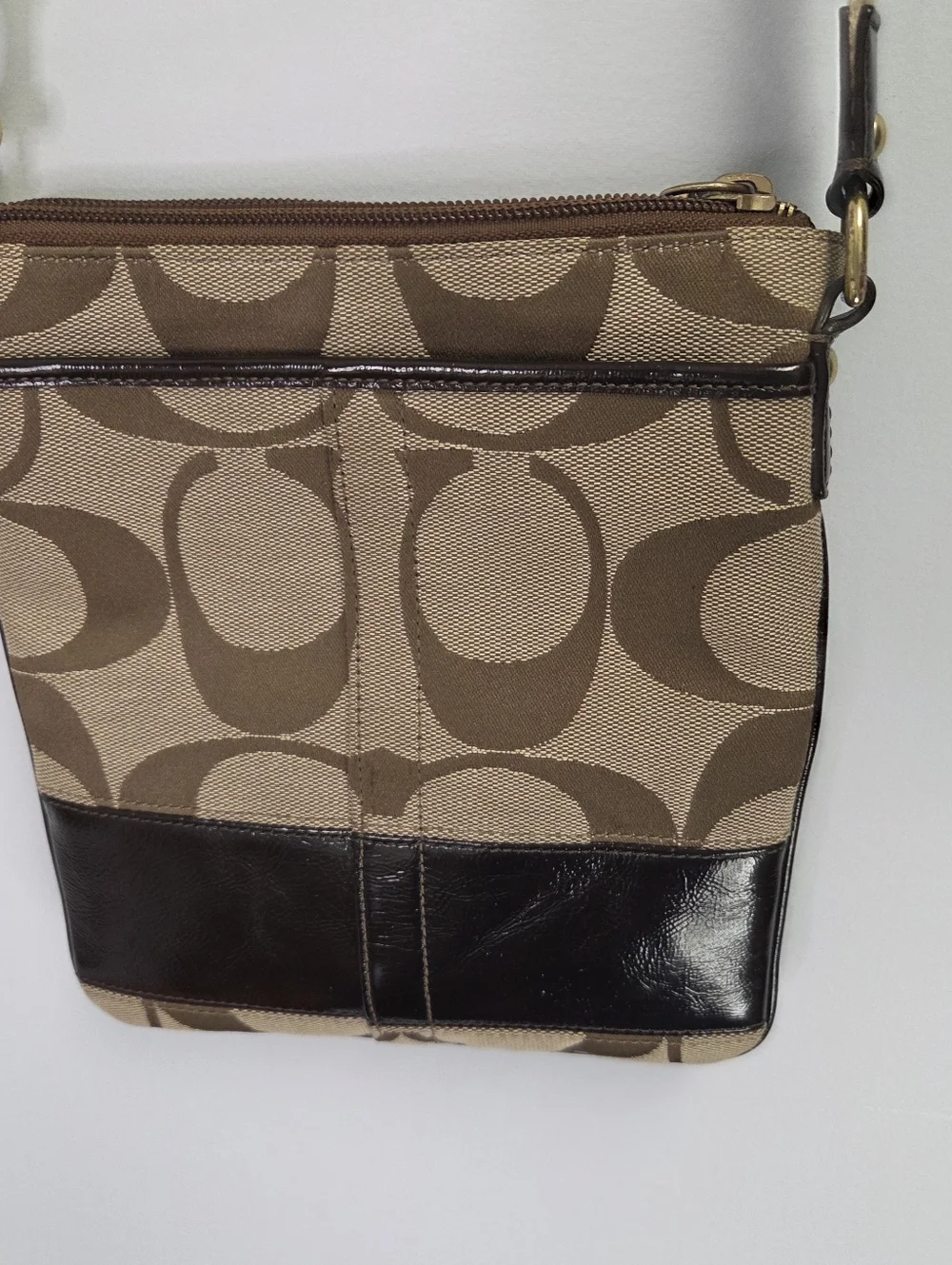 Y2K Coach Swingpack Crossbody Signature Canvas Bag E0849-41644